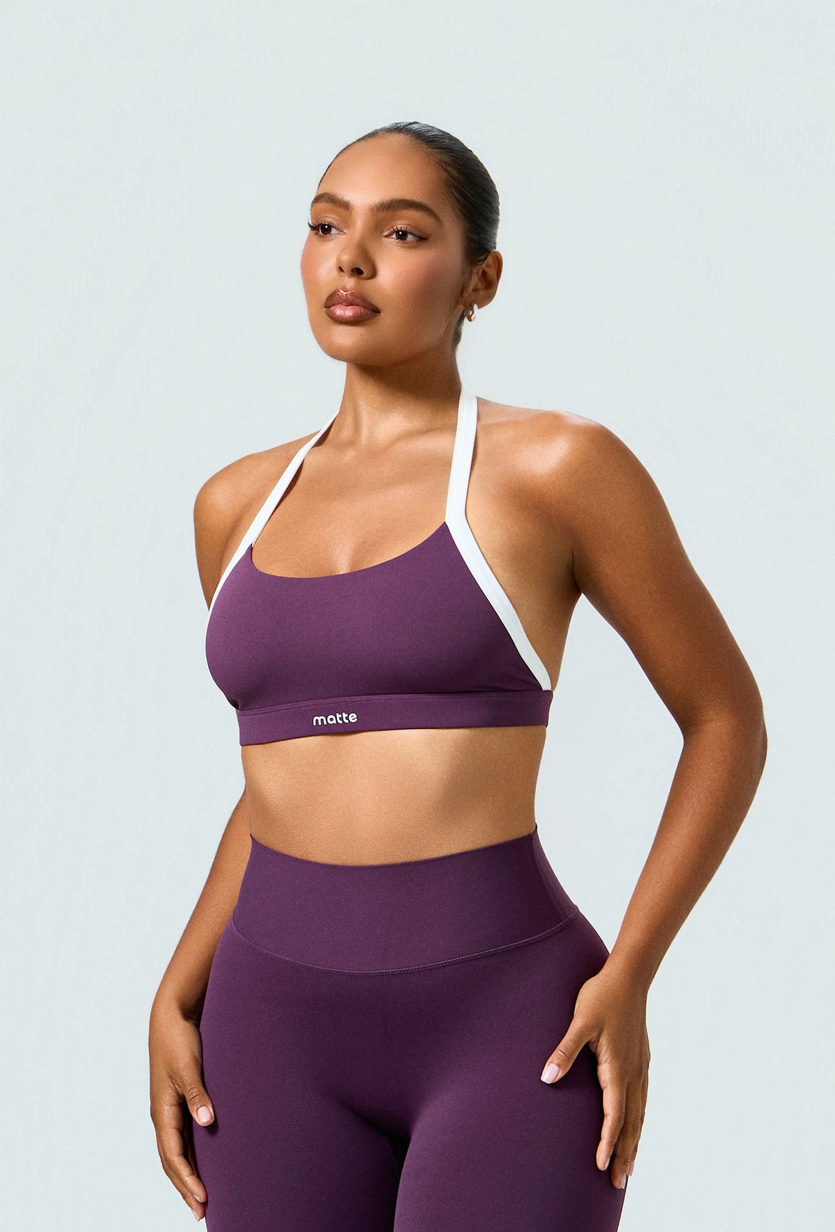 Form Halter Bra - Plum