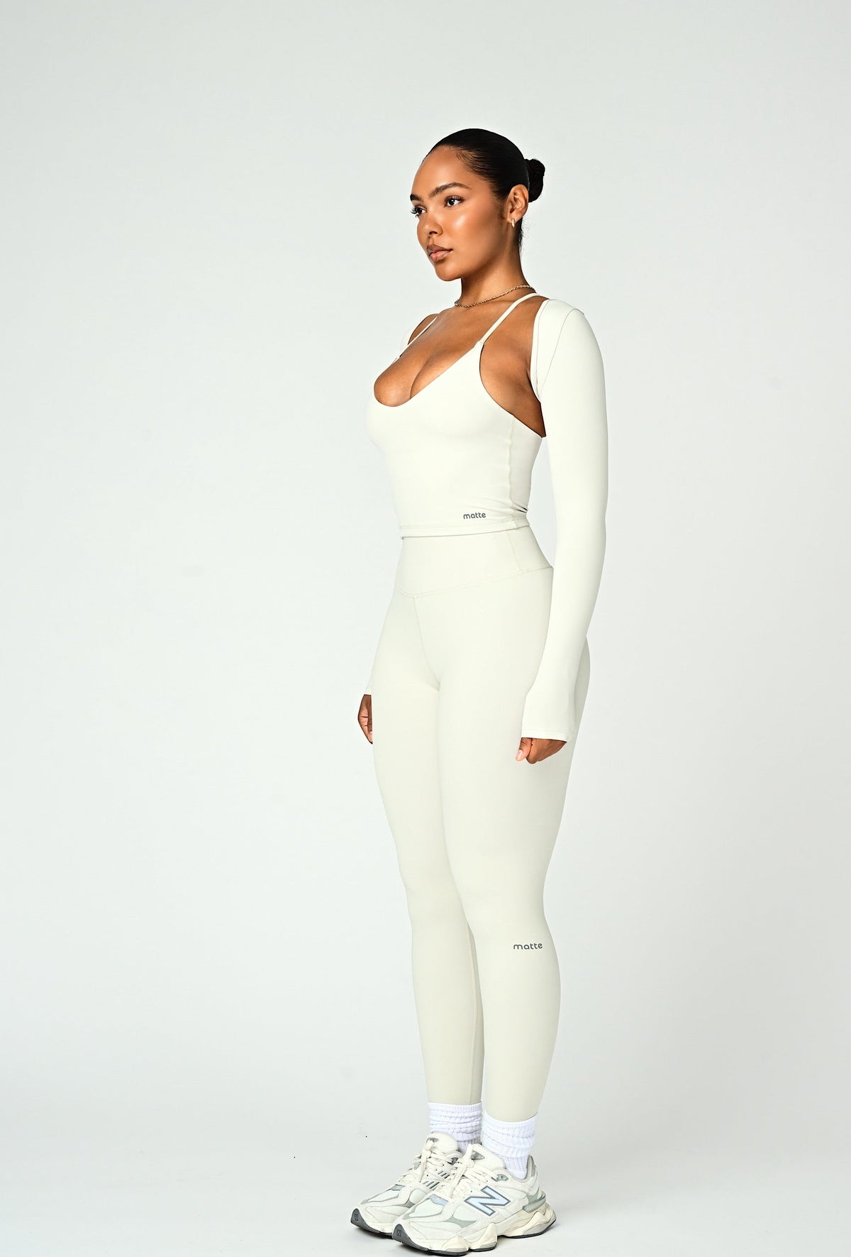Align Long Sleeve Crop Top - Vanilla
