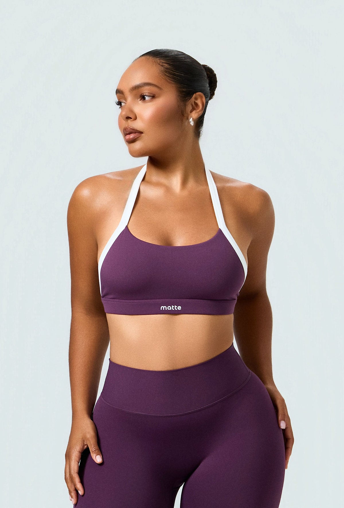 Form Halter Bra - Plum