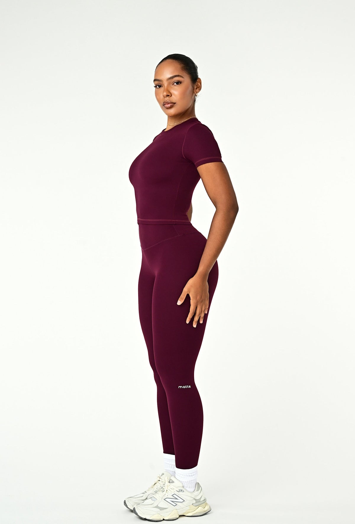 Cloudform Crop - Burgundy