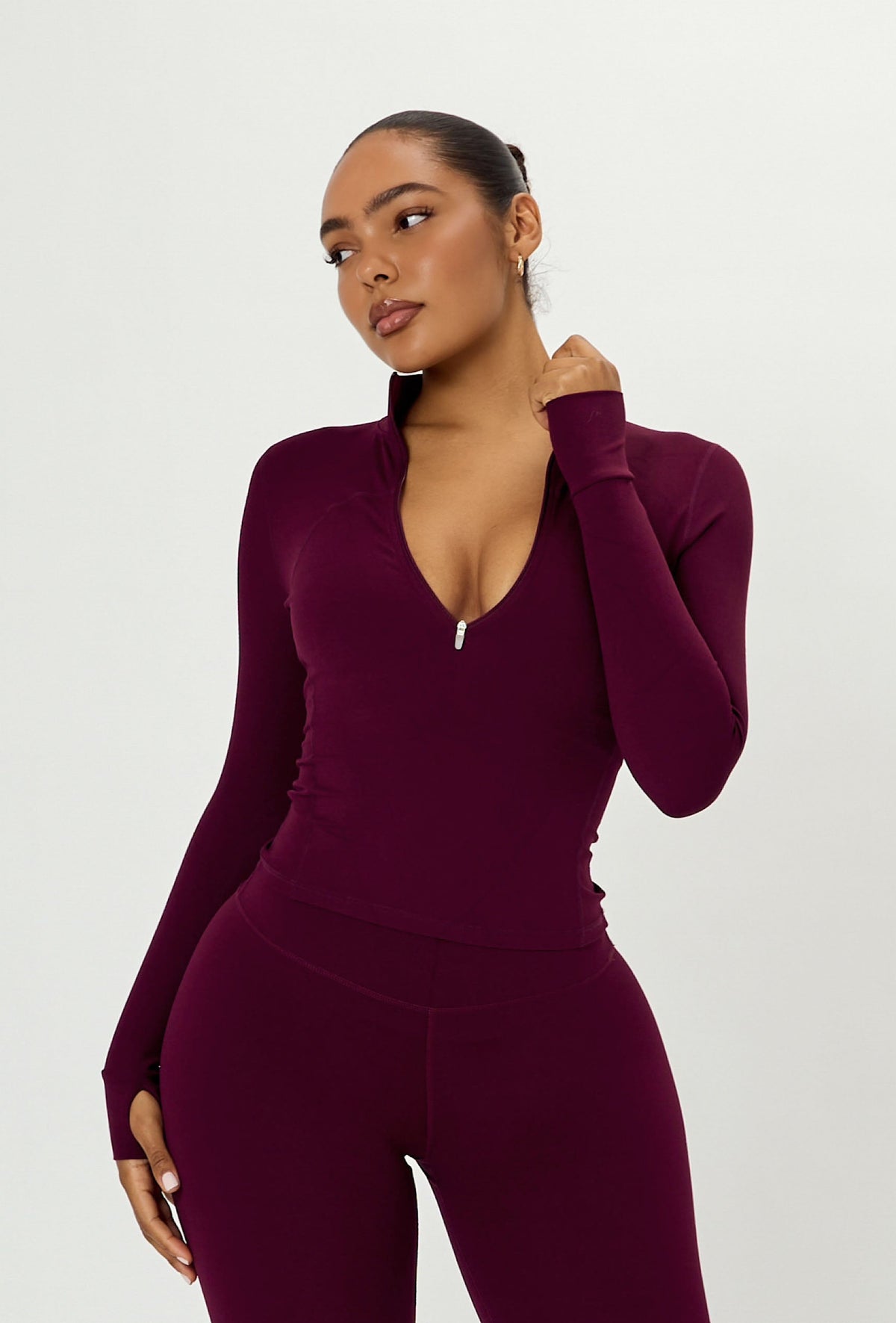 Contour Half Zip - Burgundy