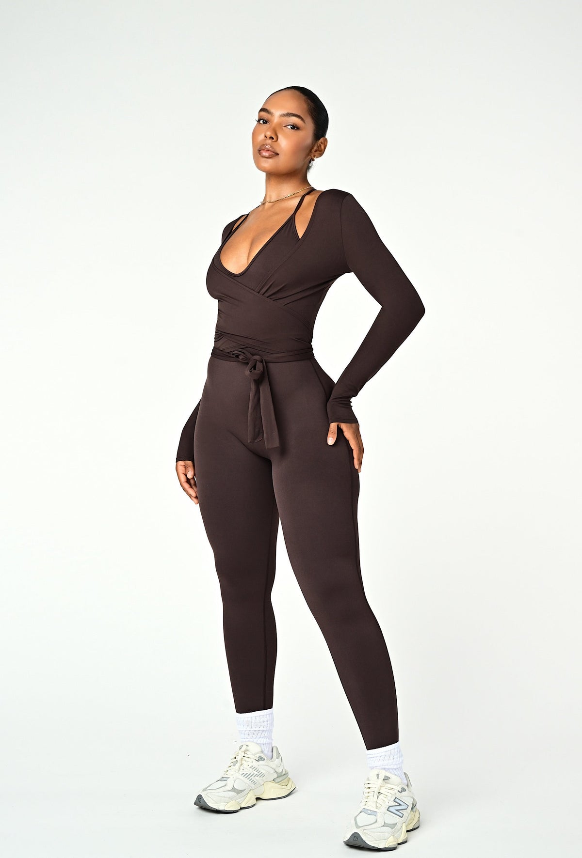 Forma Wrap Top - Espresso