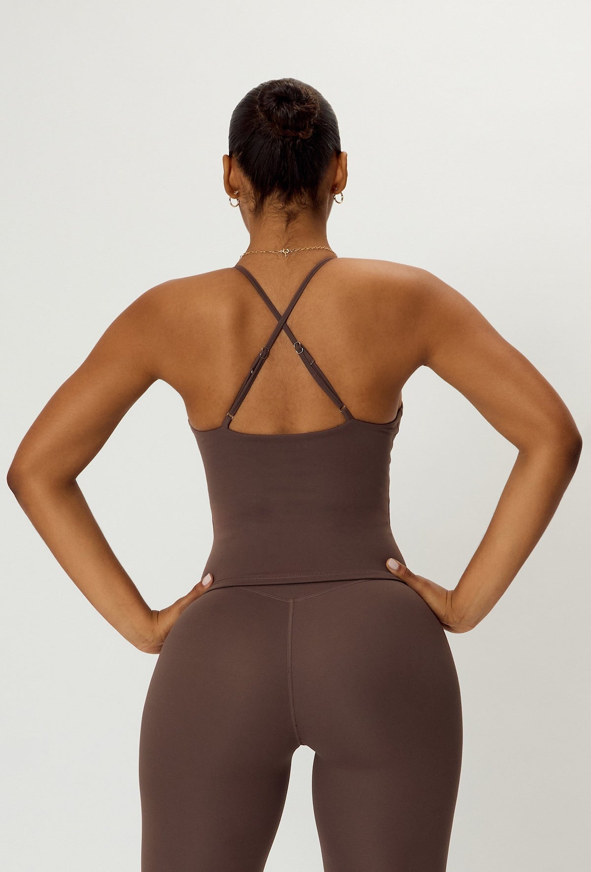Longform Double Layer Tank - Cocoa