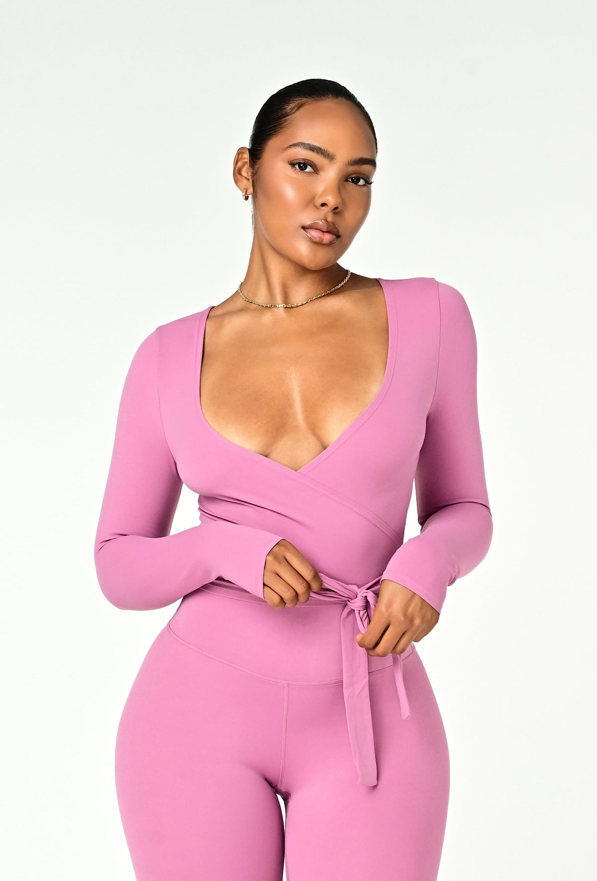 Forma Wrap Top - Pink Cloud