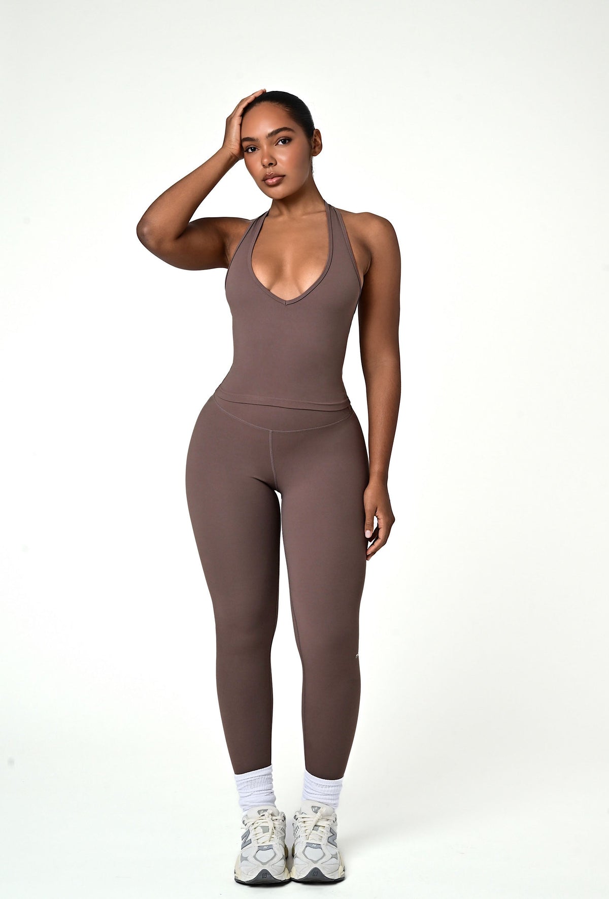 Linea Halter Top - Soft Cocoa