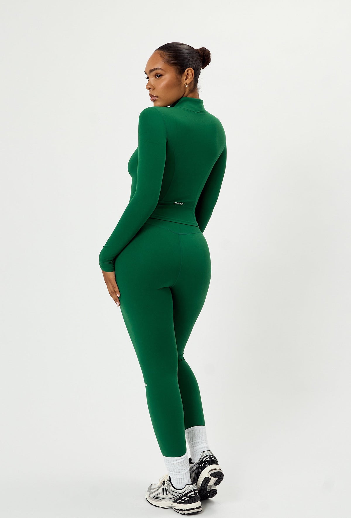 Sculpt Zip Long Sleeve - Fern