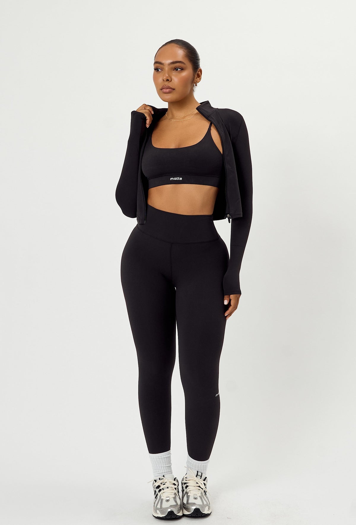Sculpt Zip Long Sleeve - Black