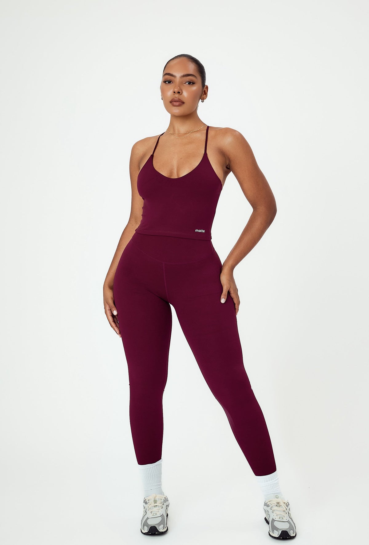 Bareform Double Layer Tank - Burgundy